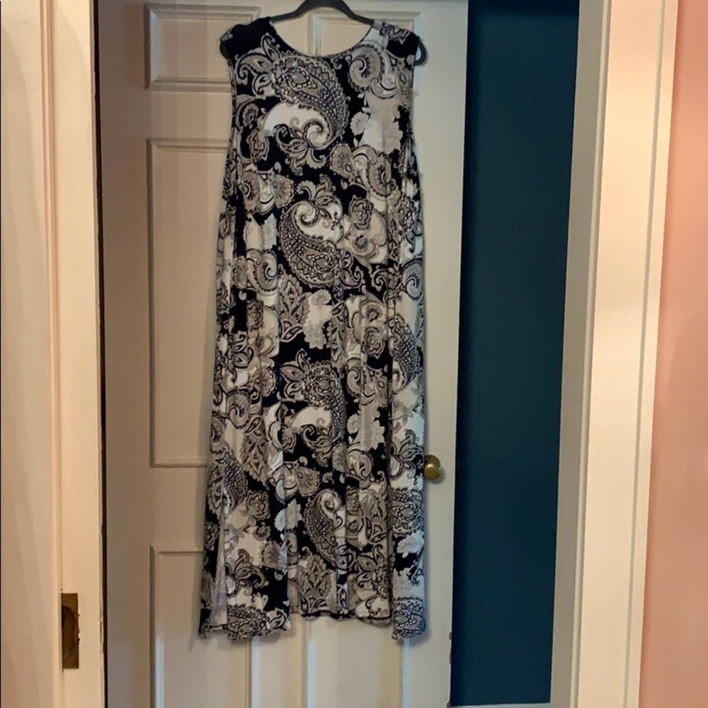 J Jill 2x wearever paisley dress - rayon/Lyca